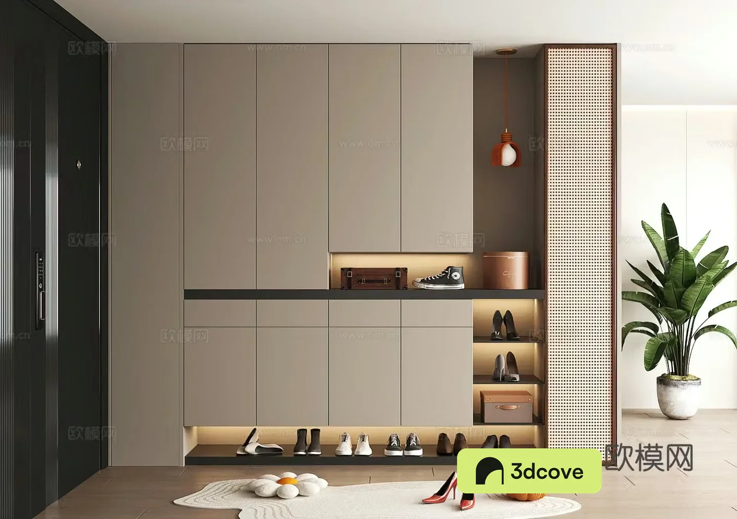 Shoe cabinet design shoe cabinet partition shoe cabinet porch shoe cabinet rendering