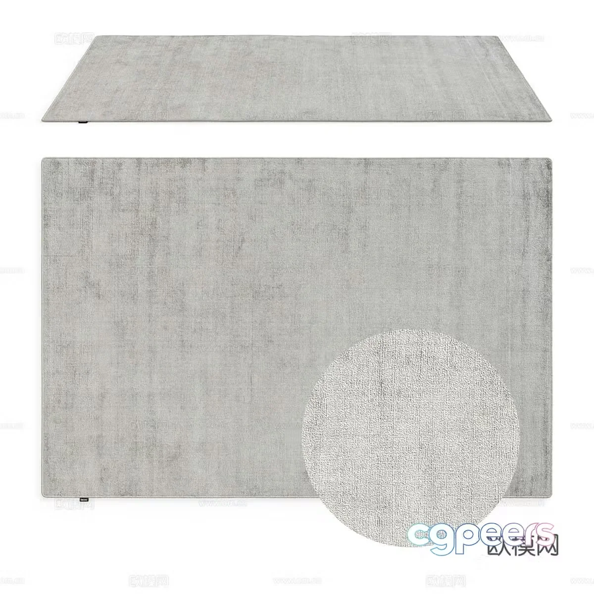 Modern minimalist carpet Carpet Simple carpet Living room carpet Plush carpet Gray carpet 3d model