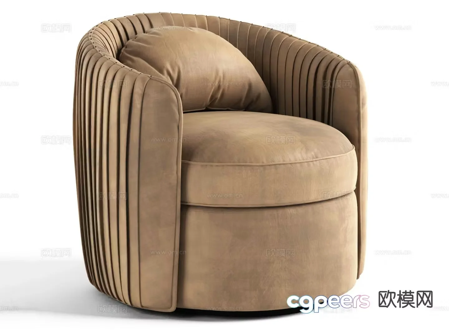 Simple European single sofa leisure sofa 3d model