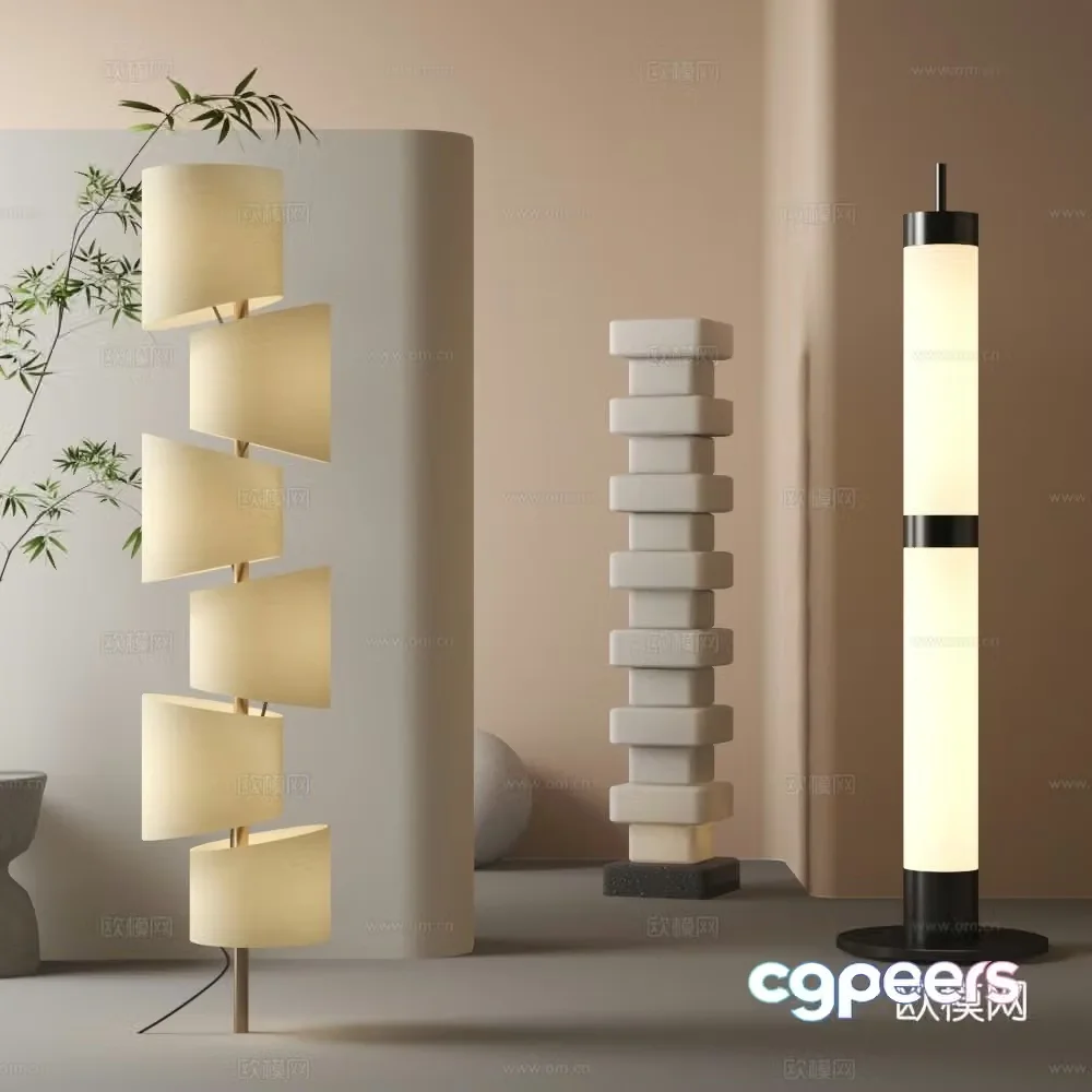 Modern floor lamp 3d model