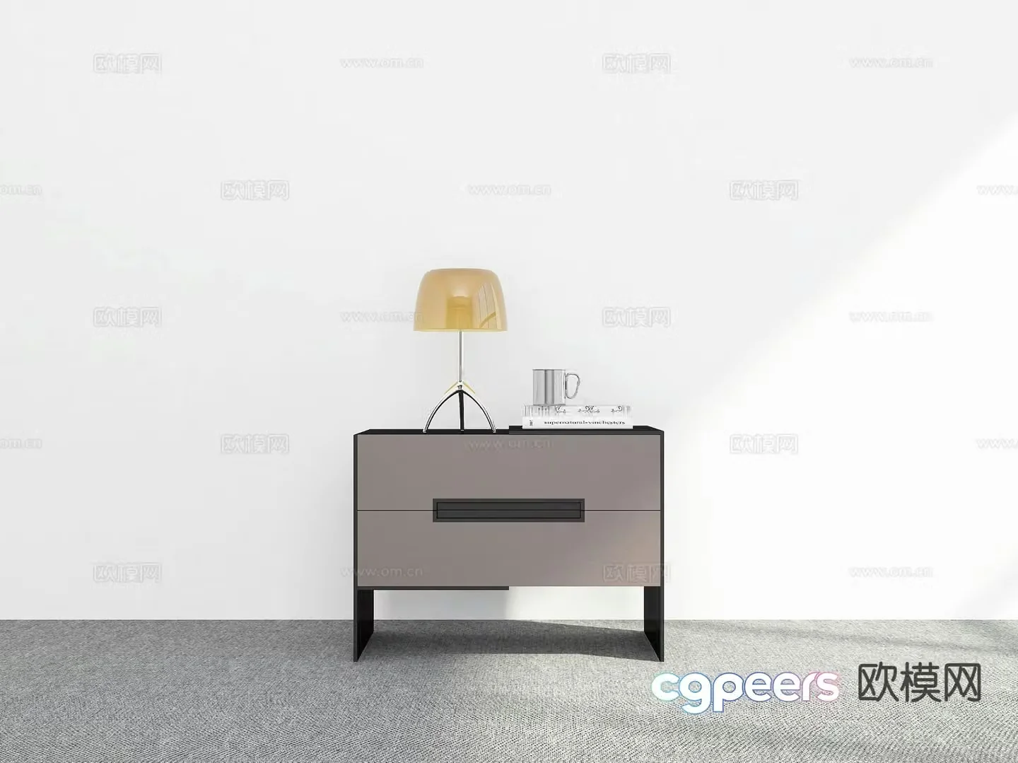 Modern bedside table 3d model
