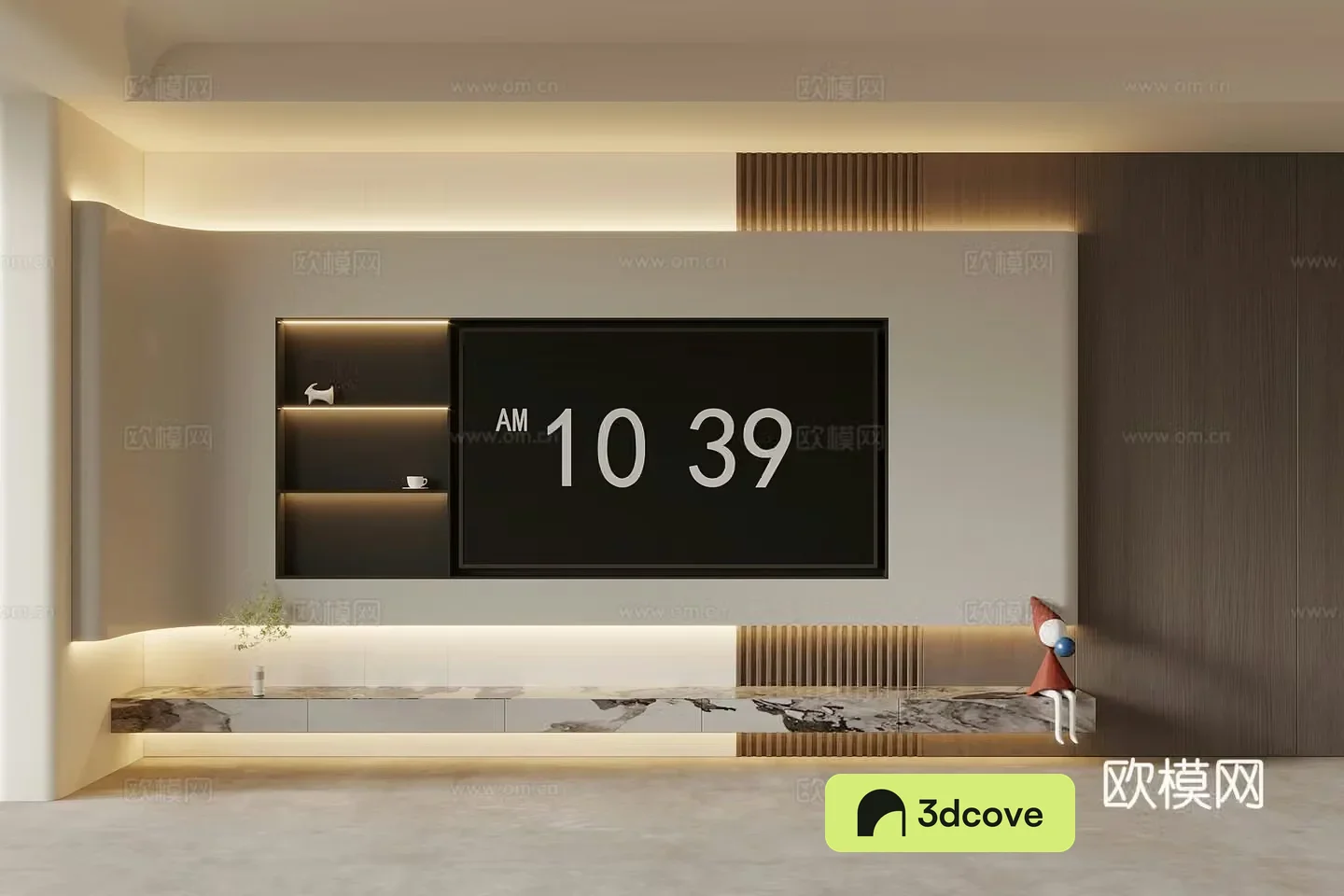 TV background wall Modern minimalist TV background wall TV cabinet