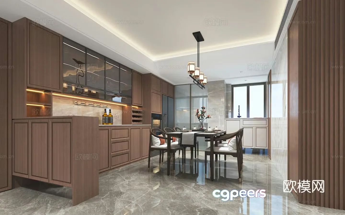 New Chinese restaurant 3d model