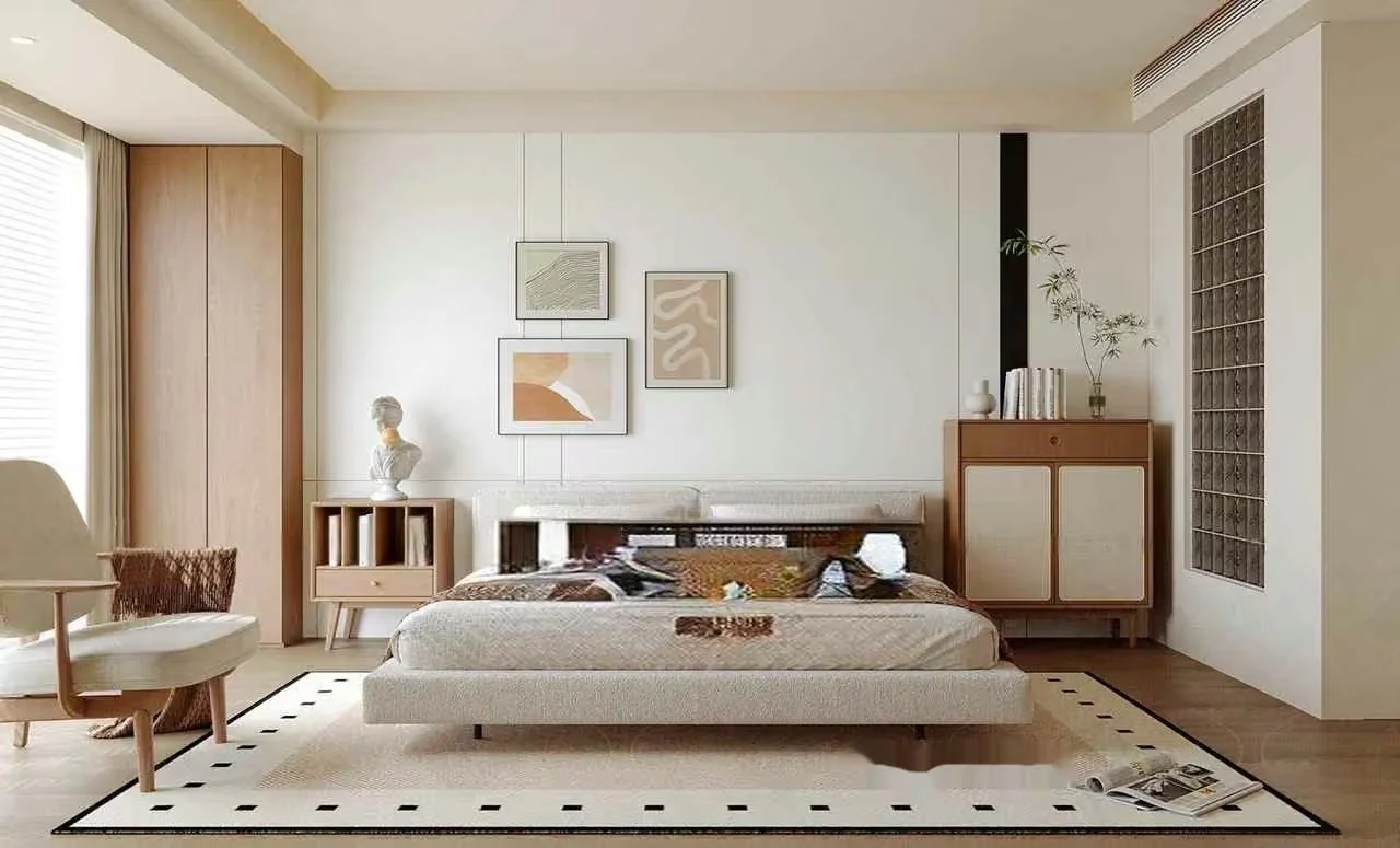 Modern Minimalist Bedroom 3D Model – 1393 – CORONA Render