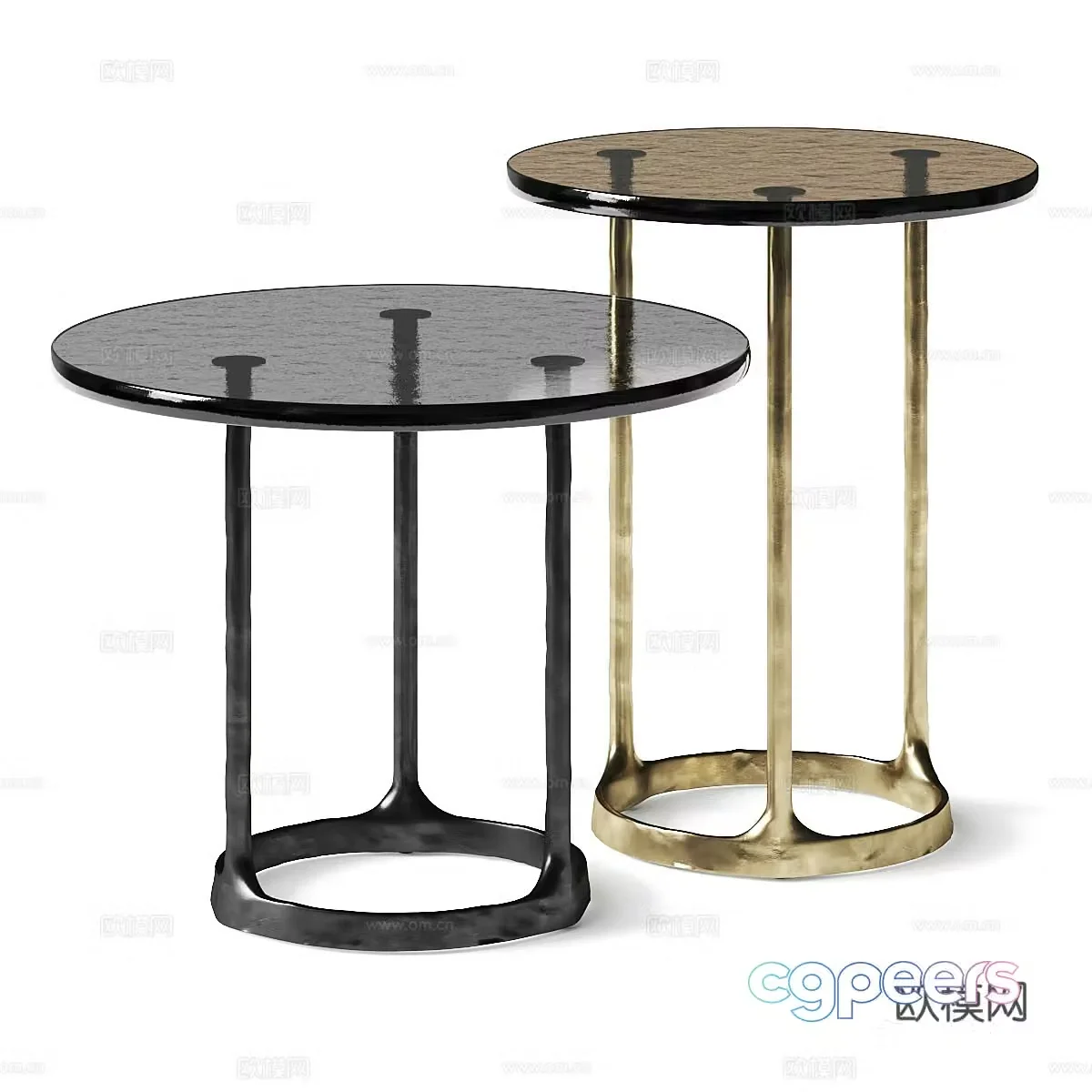 New Chinese style side several round several 3D model