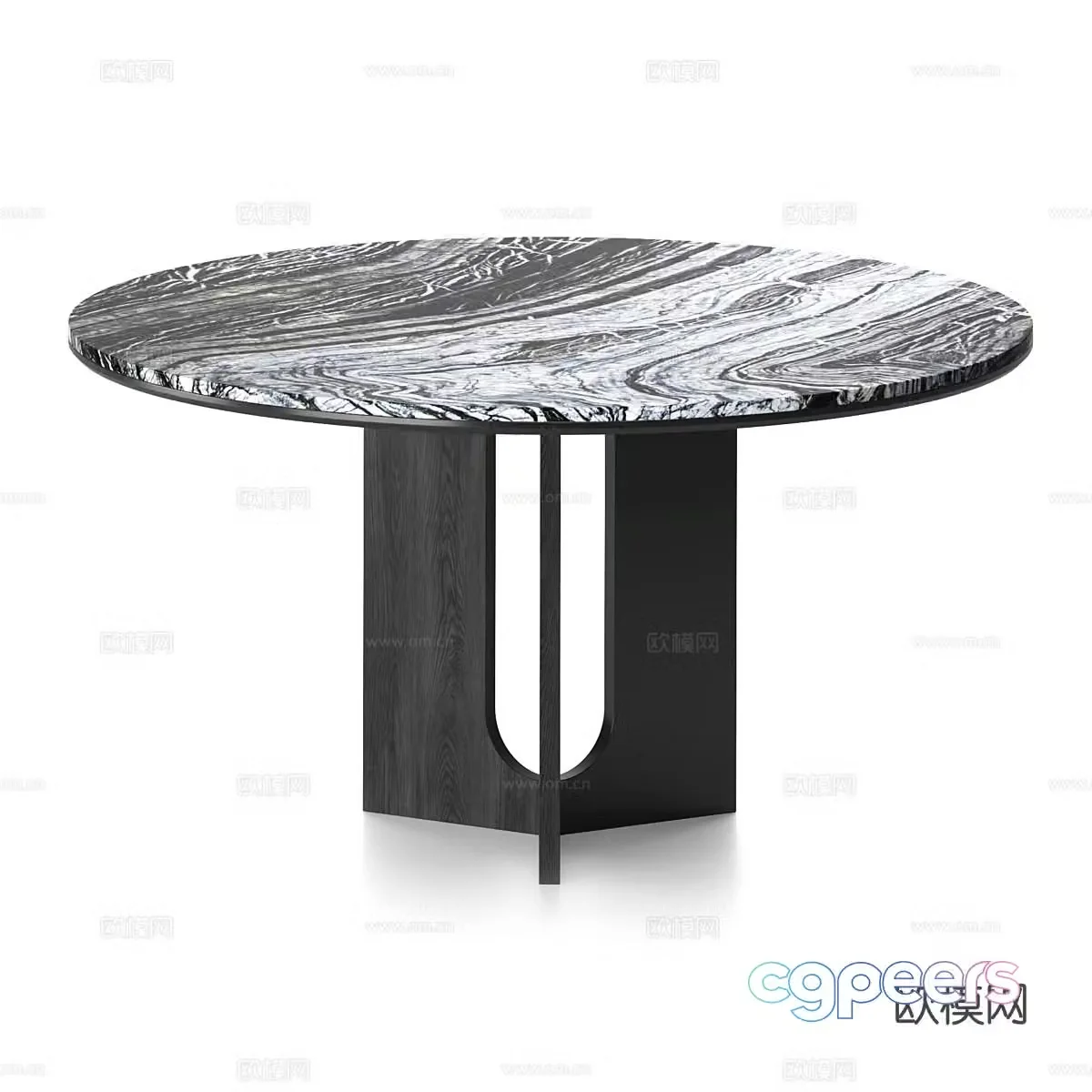 dining table round table 3d model