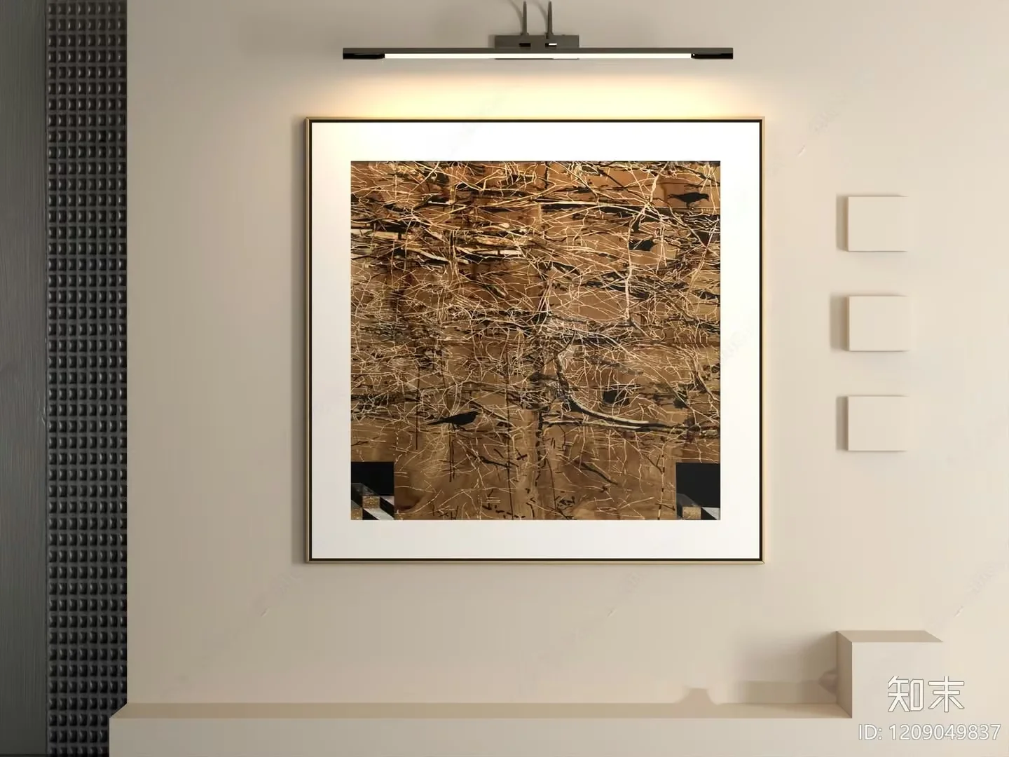 Modern Abstract Painting 3D Model – 19052 – VRAY Render