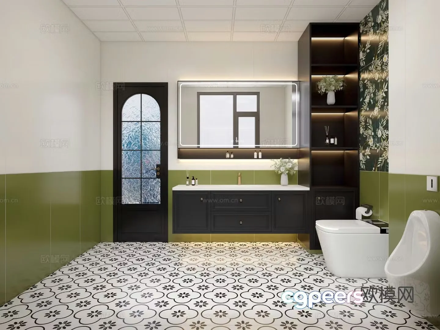 French bathroom bathroom 3d model