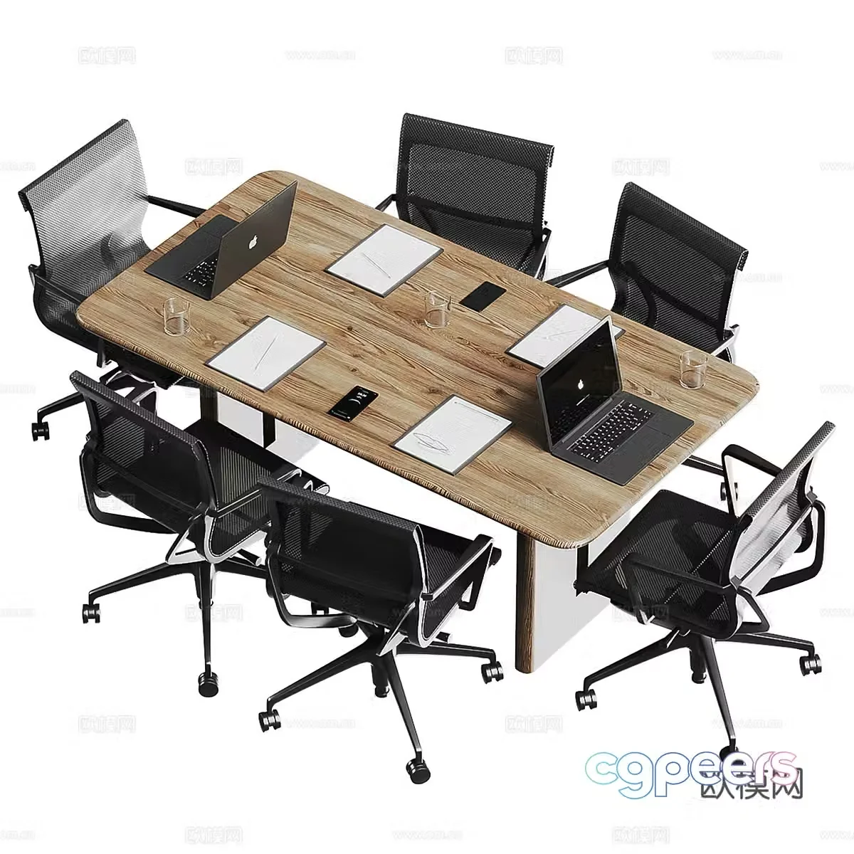 Modern conference table 3d model