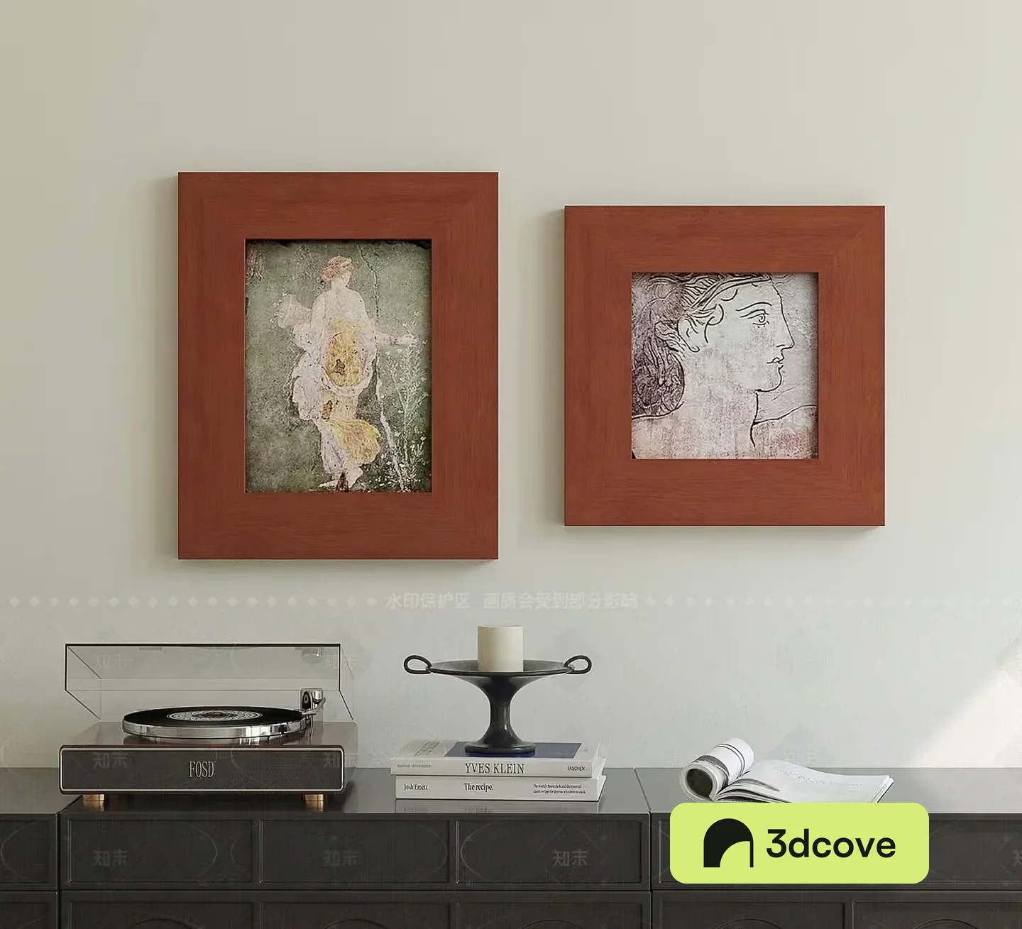 A Framed Painting Of A Woman