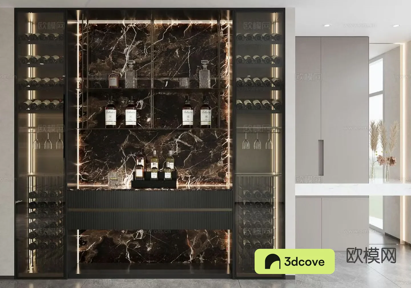 Italian wine cabinet