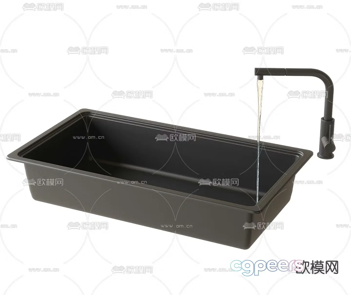 kitchen sink wash basin 3d model