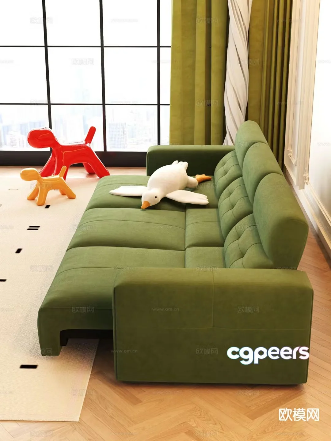 Modern functional sofa electric sofa bed 3d model