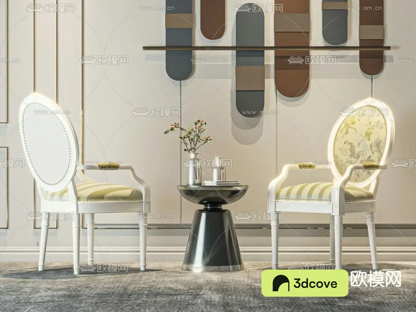 Simple European chair leisure chair table