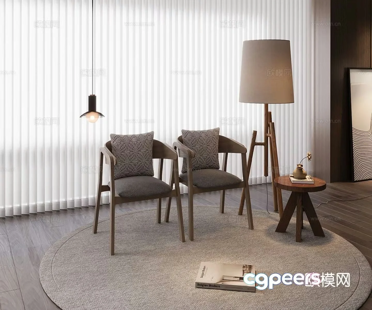 Modern single chair 3d model