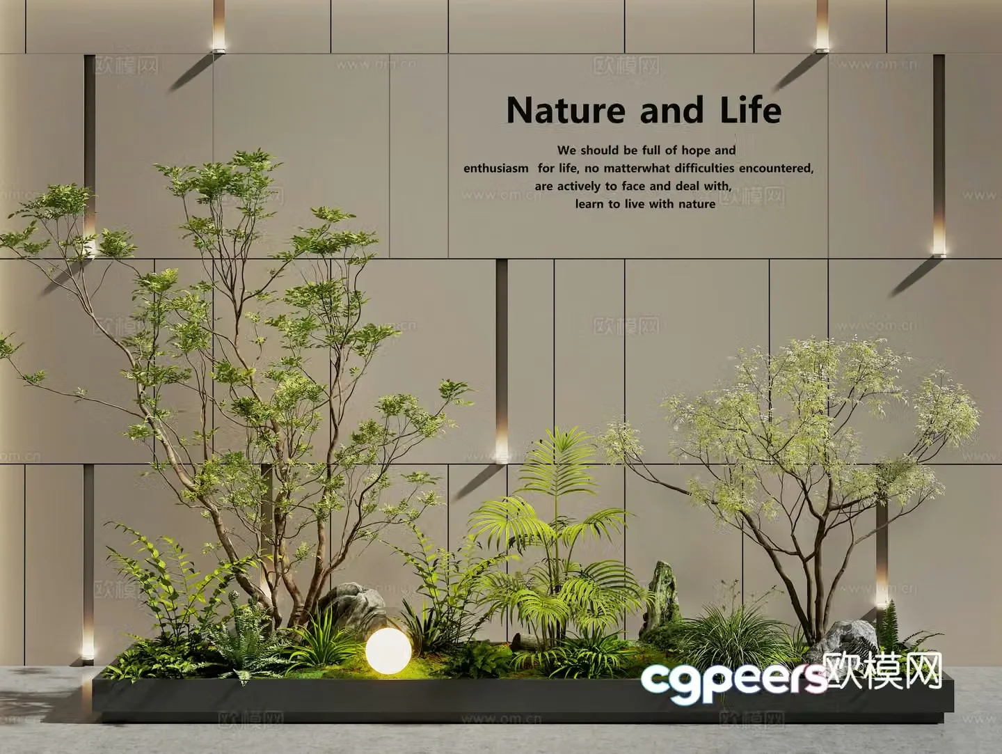 Modern interior landscape Landscape Landscape Sketch Garden Landscape Landscape Tree Green Plant Landscape 3D Model