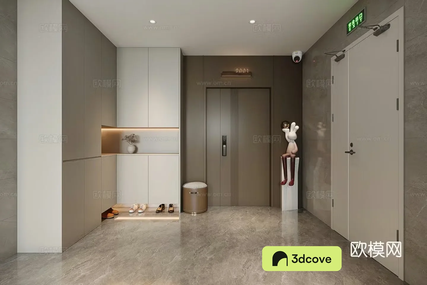 Modern simple entrance hall