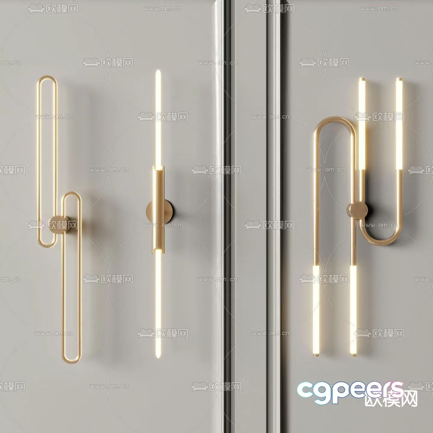 Simple wall lamp 3d model
