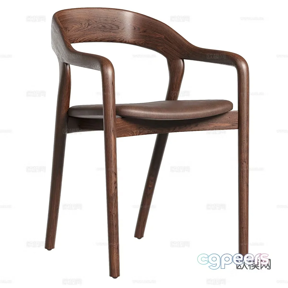 New Chinese wooden chair 3d model