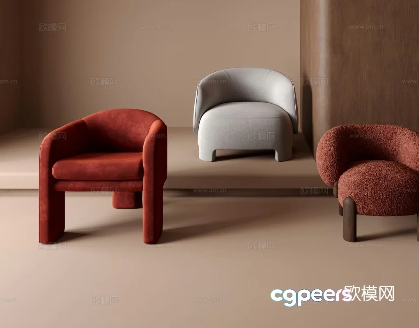 Single sofa 3d model