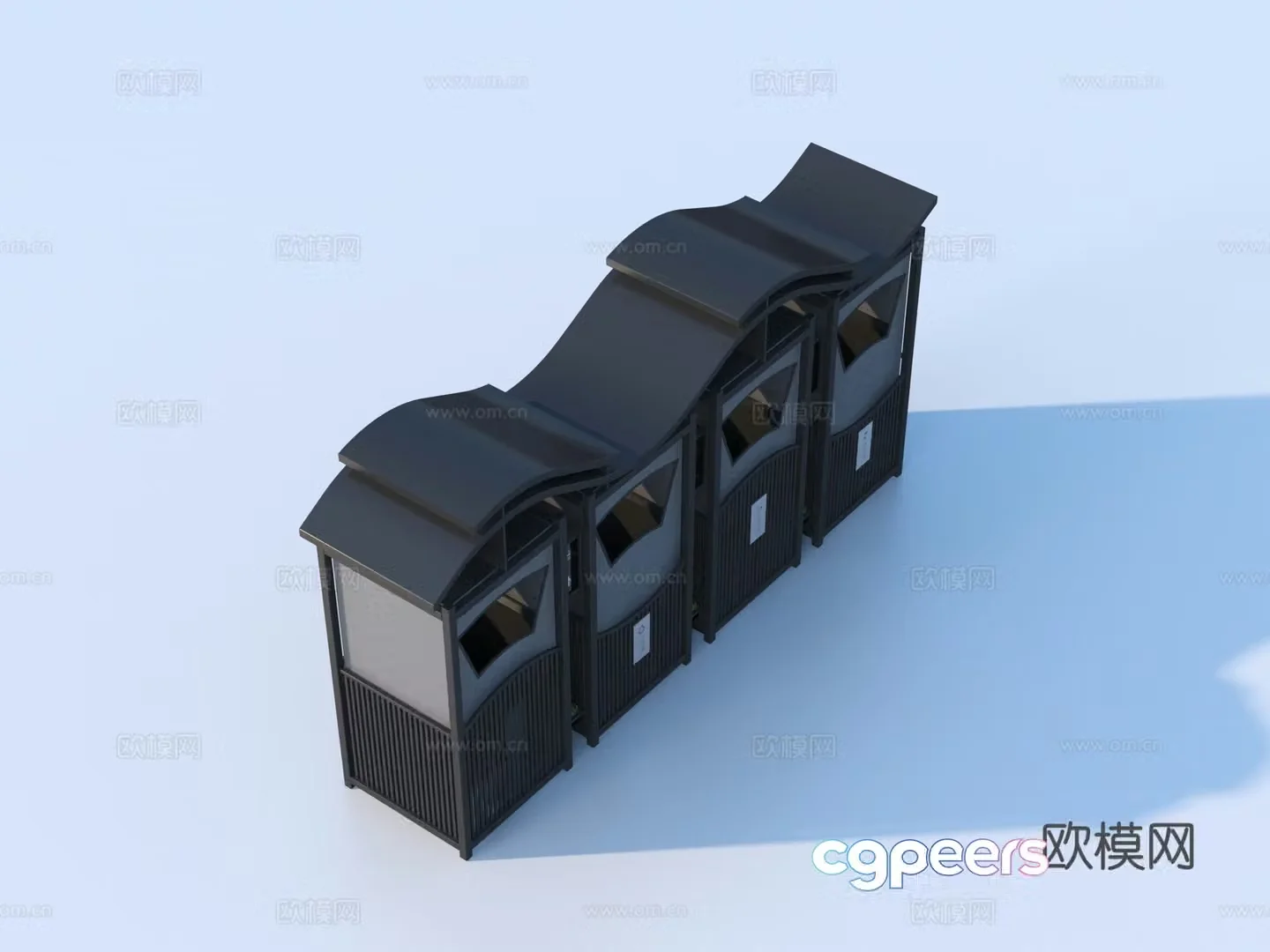 Trash can Outdoor trash can Public trash can 3d model