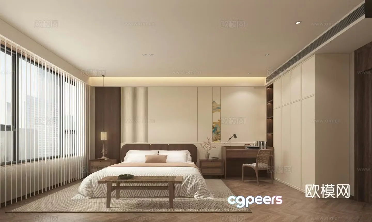 New Chinese style bedroom master bedroom 3d model