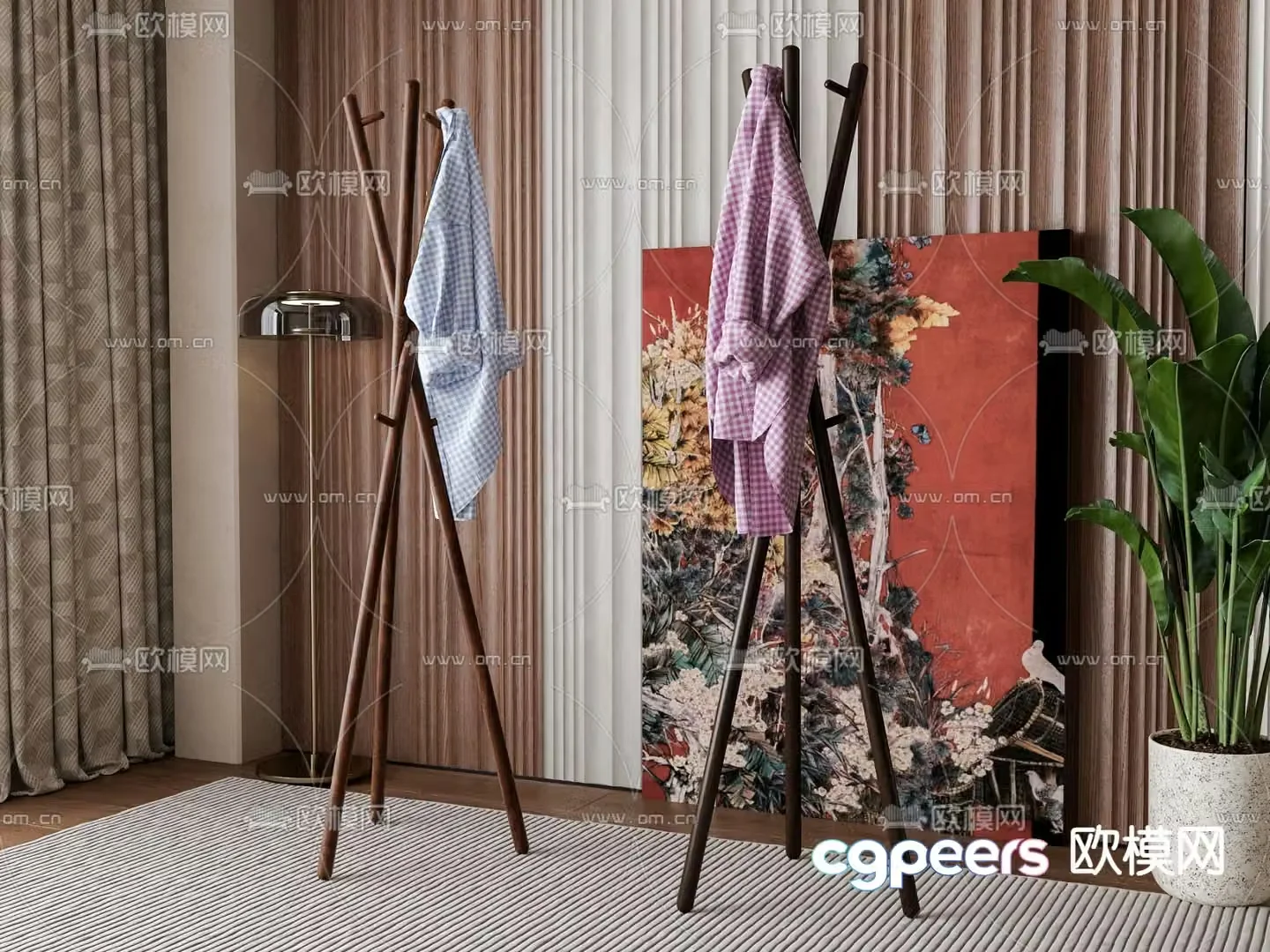 Wasabi hanger clothes rack 3d model