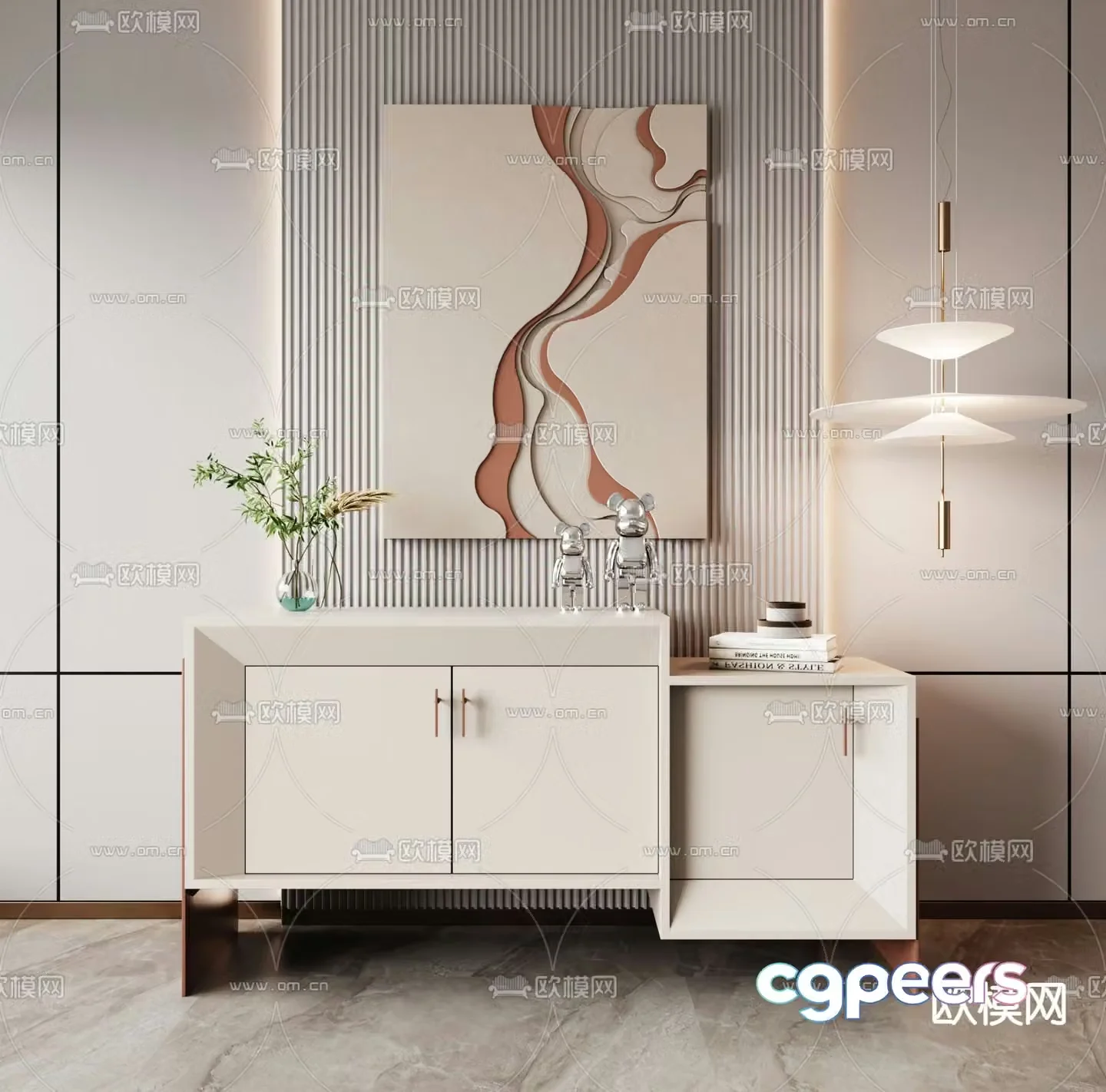 End view cabinet entrance cabinet side cabinet 3D model
