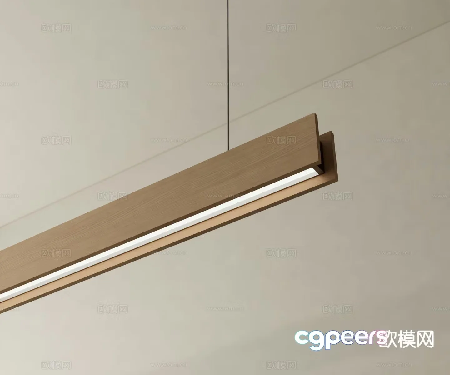 Modern chandelier long chandelier dining table chandelier 3d model