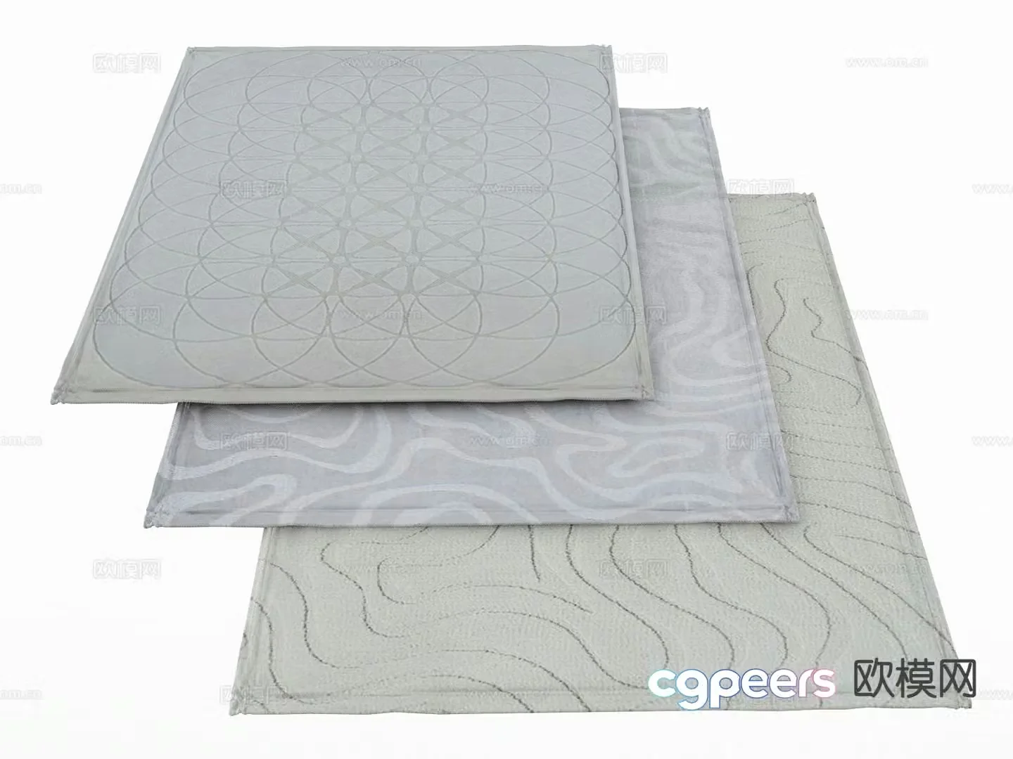Modern abstract carpet 3d model