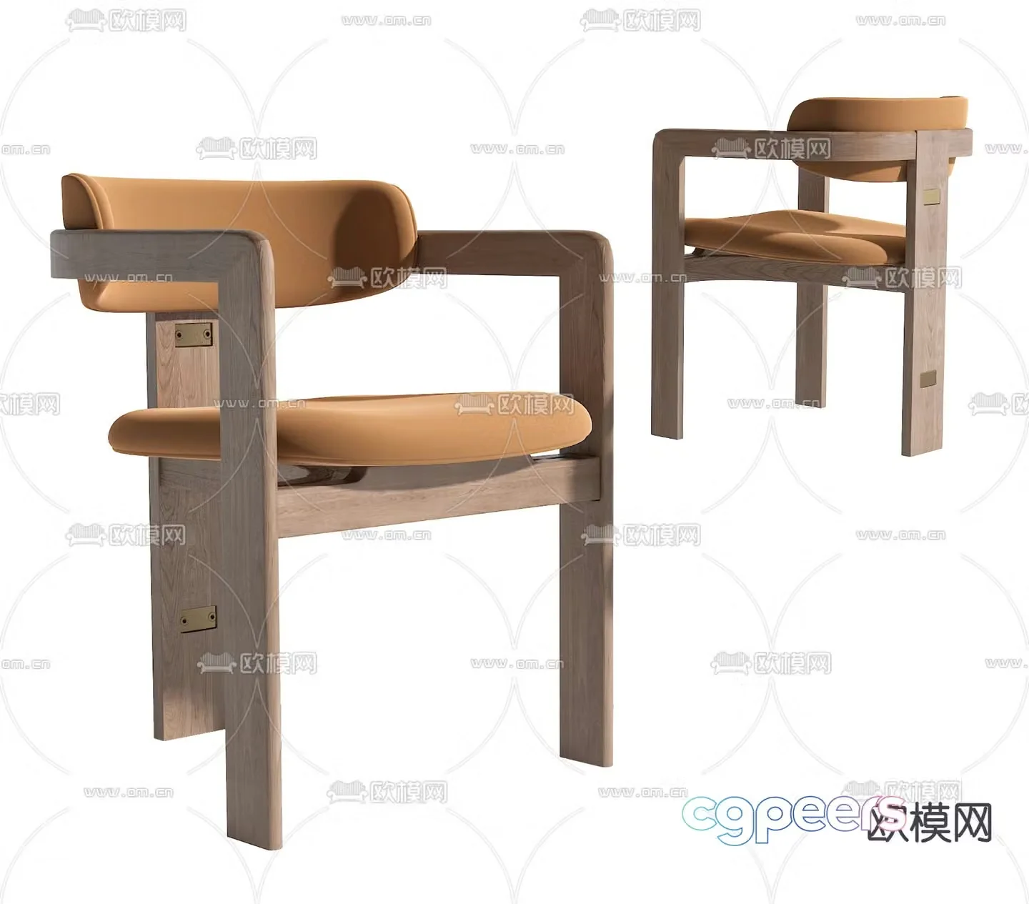 Wabi-sabi chair dining chair 3d model