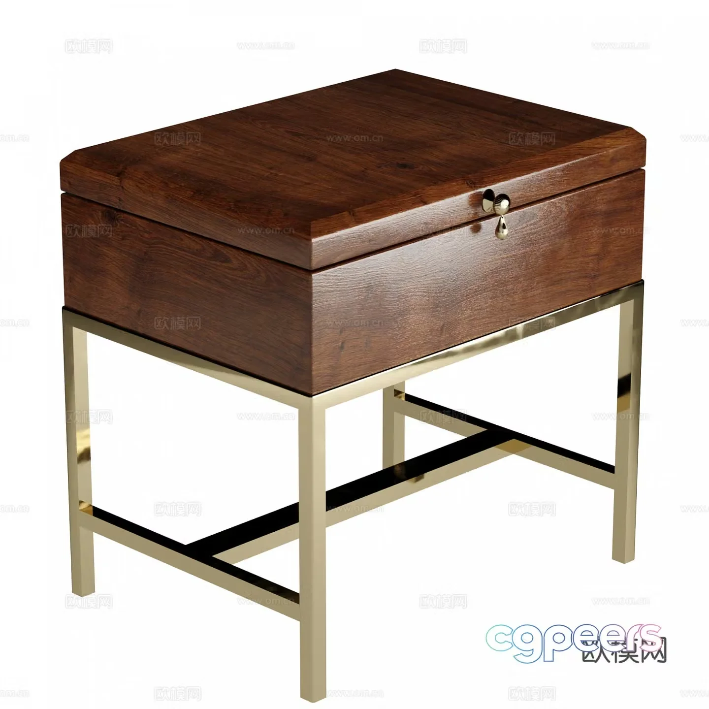 Lenox simple European bedside table 3d model