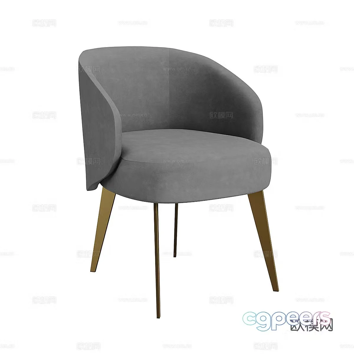 Modern simple single sofa single sofa simple sofa living room sofa 3d model