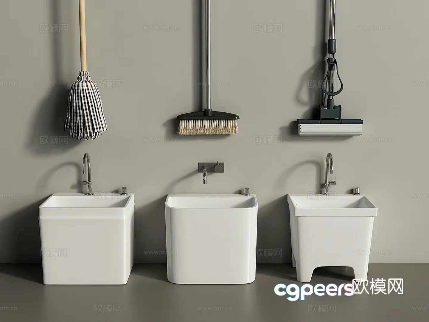 Modern mop pool mop pool 3d model