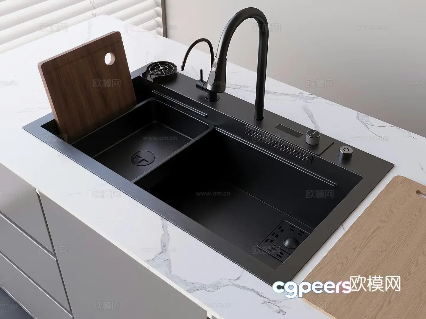 sink sink cutting board 3d model