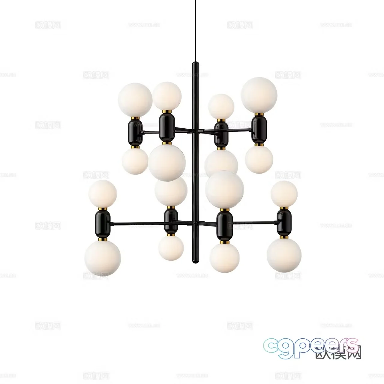 Parachilna Simple Chandelier Glass Chandelier Multi-head Chandelier Ceramic Chandelier 3D Model
