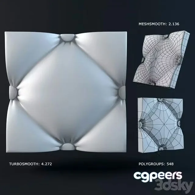 3ds Max Free – 3d panel capitone