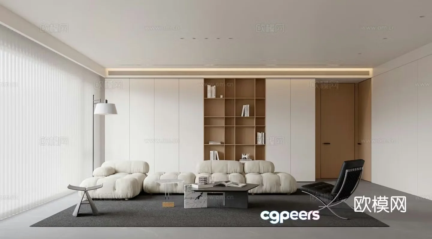Modern living room 3d model