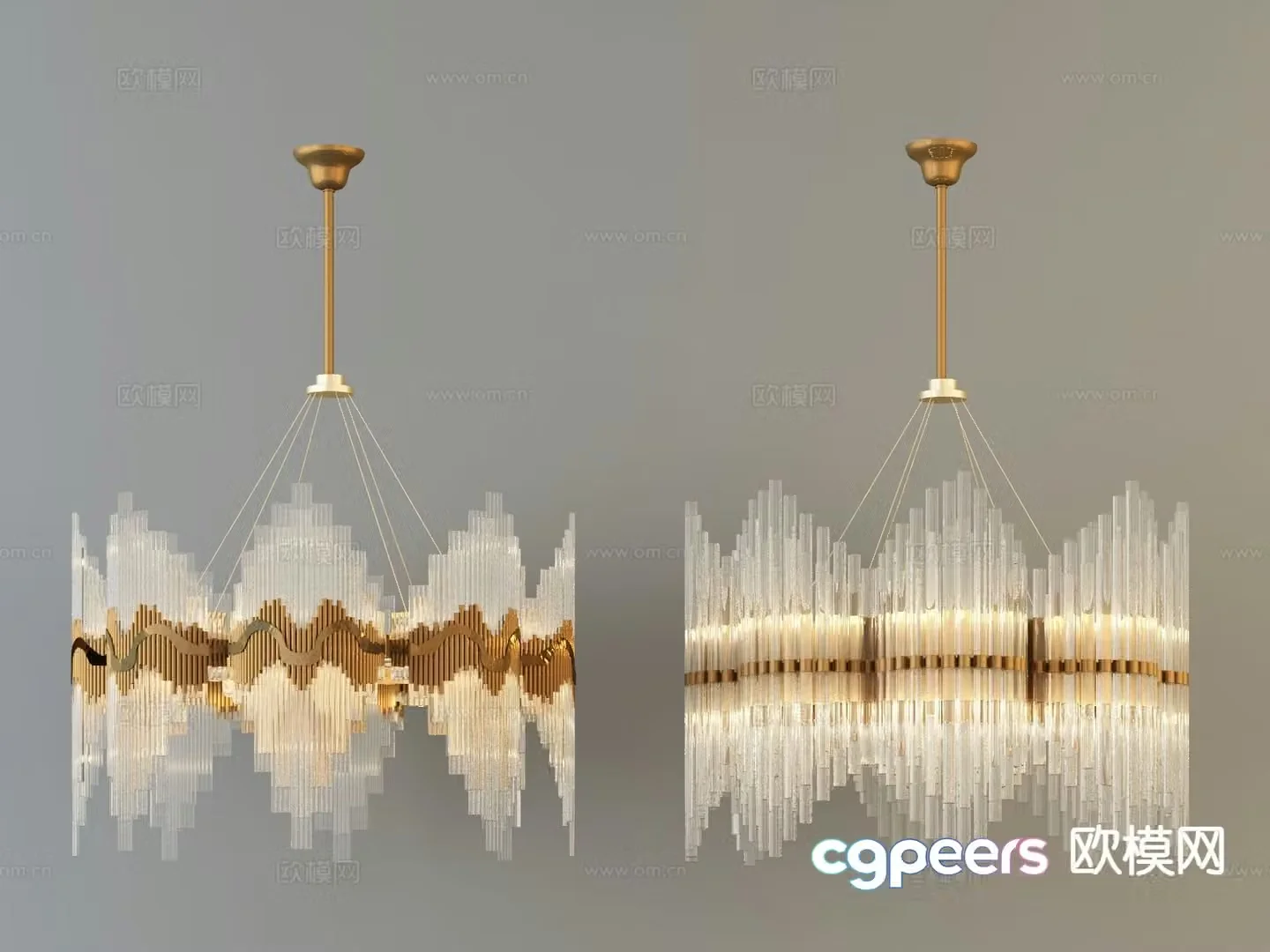 European chandelier crystal lamp 3d model