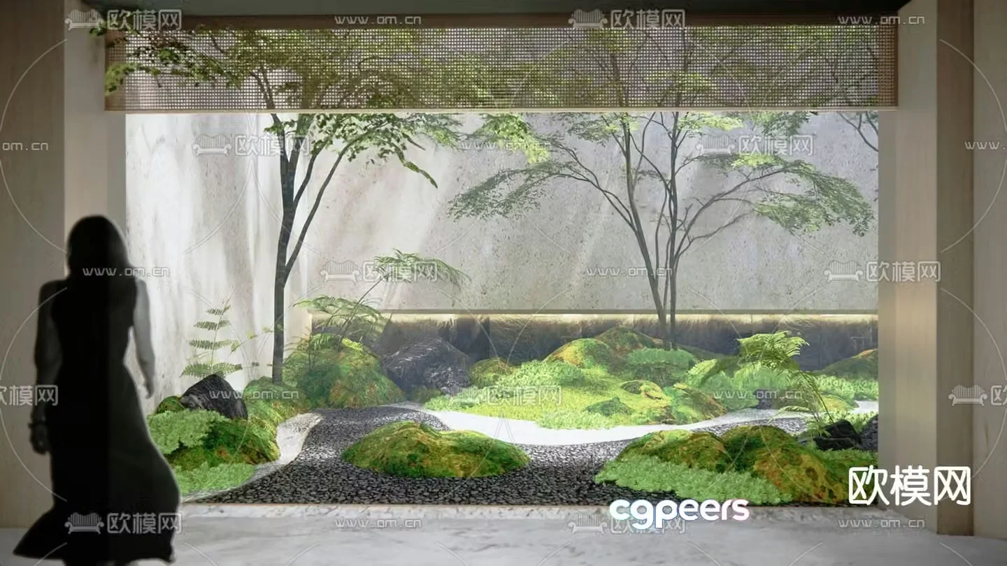 Landscape sketch patio garden 3D model