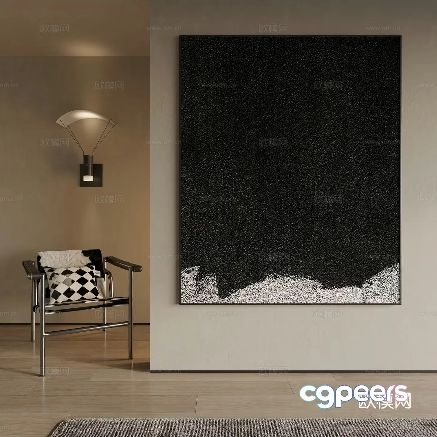 Modern decorative painting 3d model