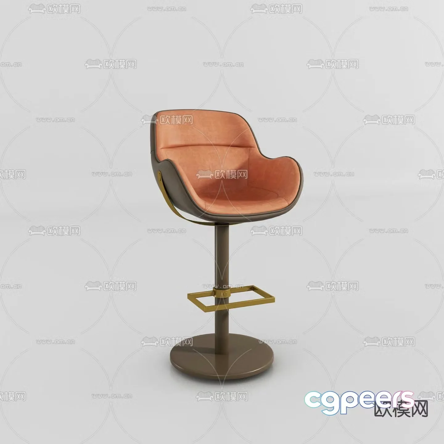 Modern bar chair 3d model