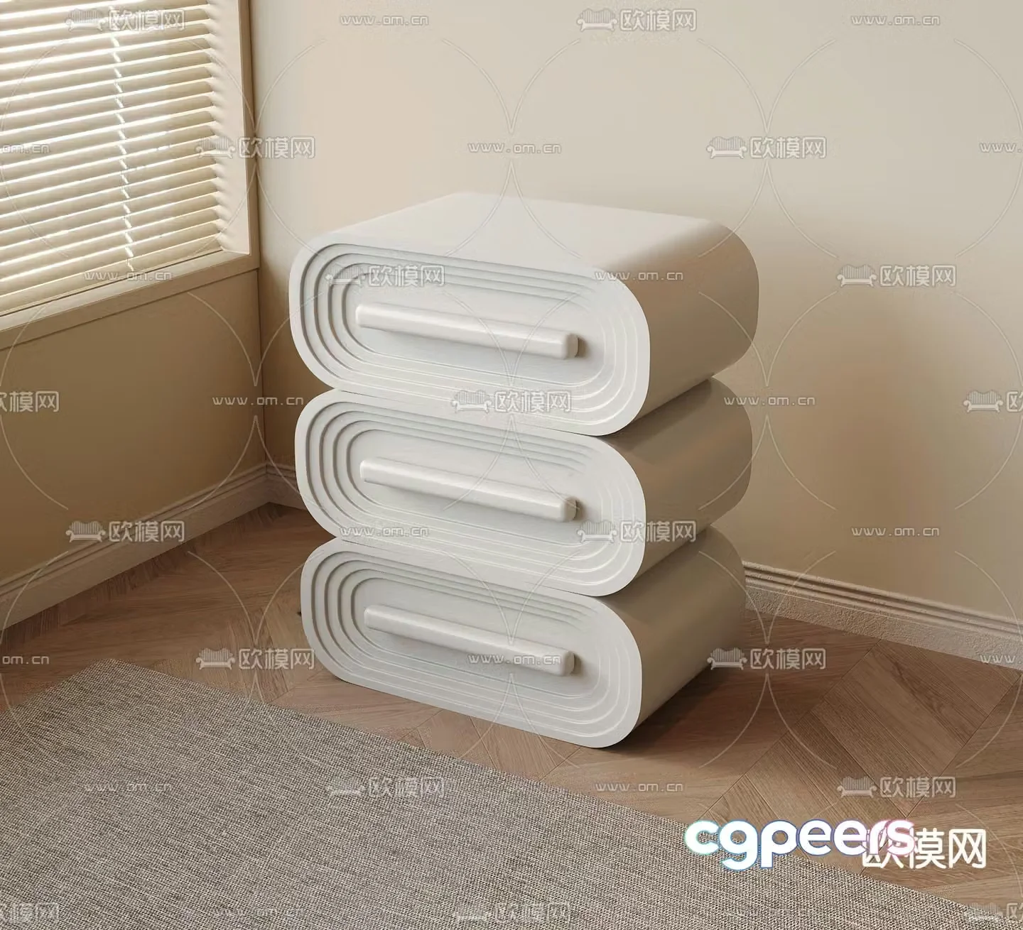 Creative bedside table 3d model