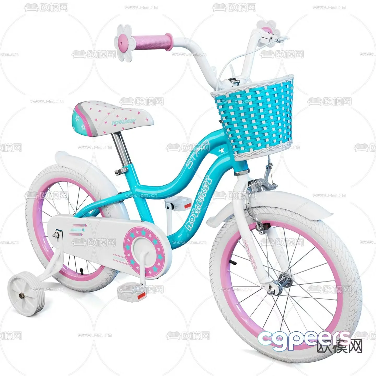 Modern children’s bicycle 3d model
