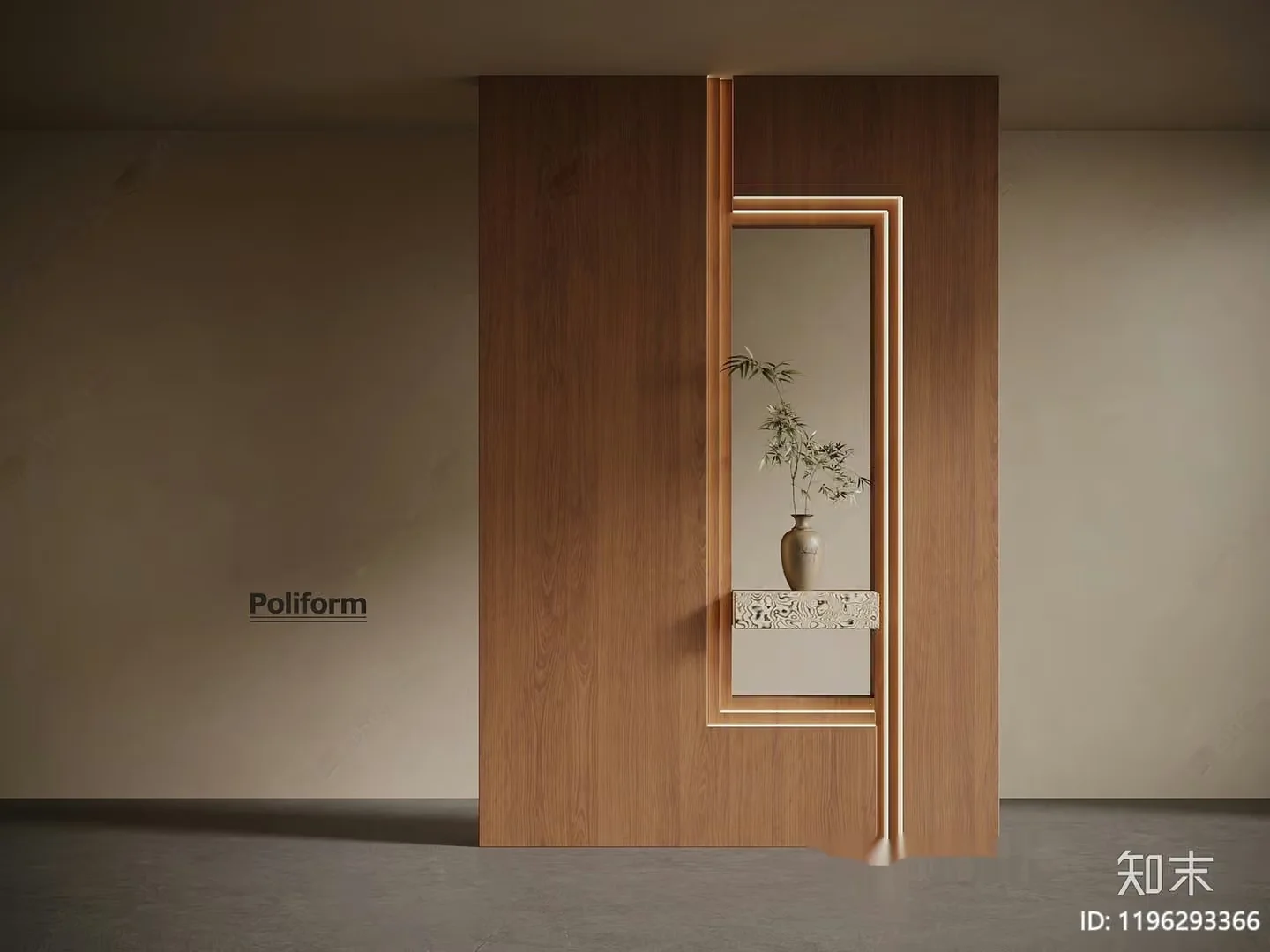 Modern Wooden Door 3D Model – 3117 – VRAY Render