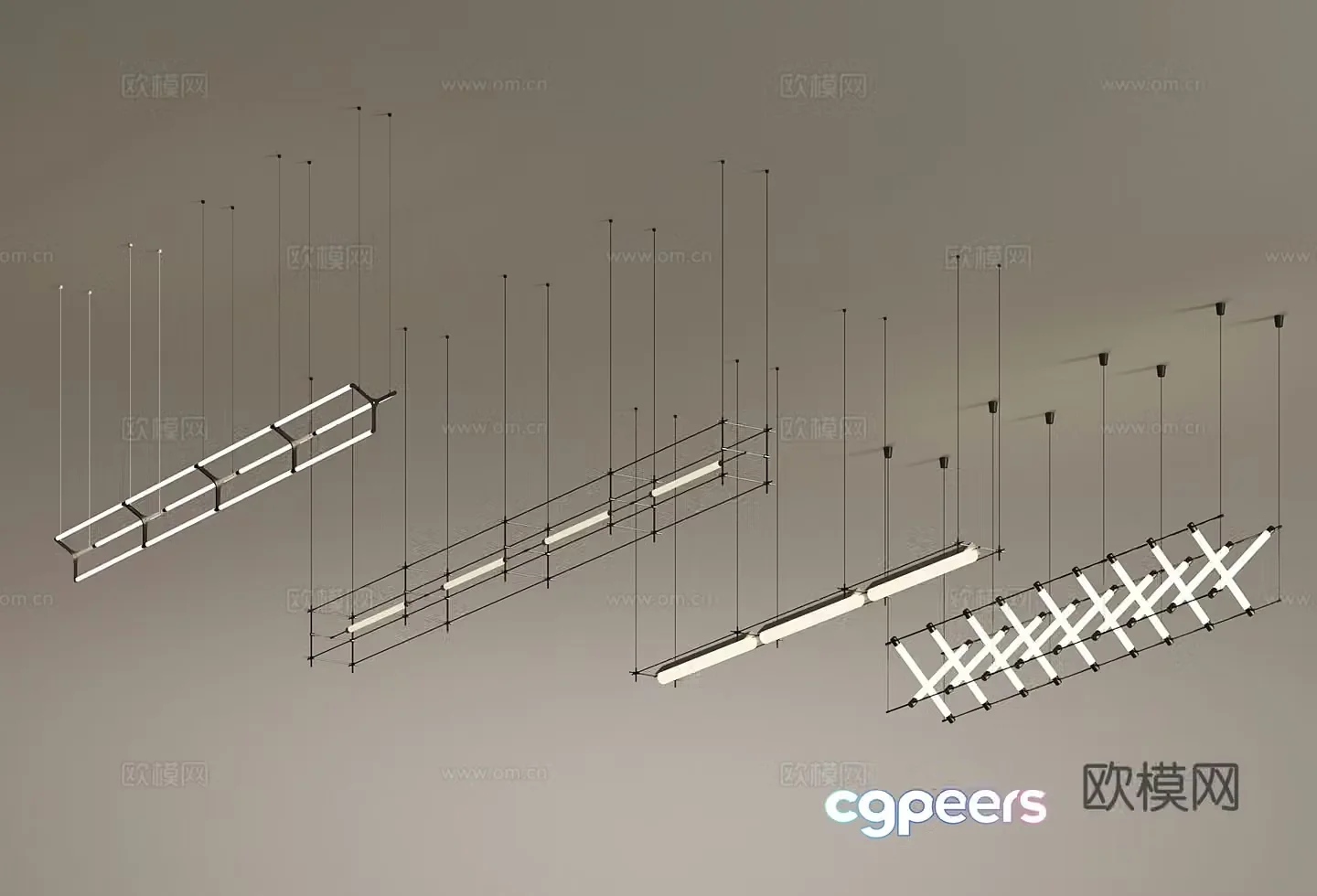 28 long chandelier Mastoon lamp 3d model