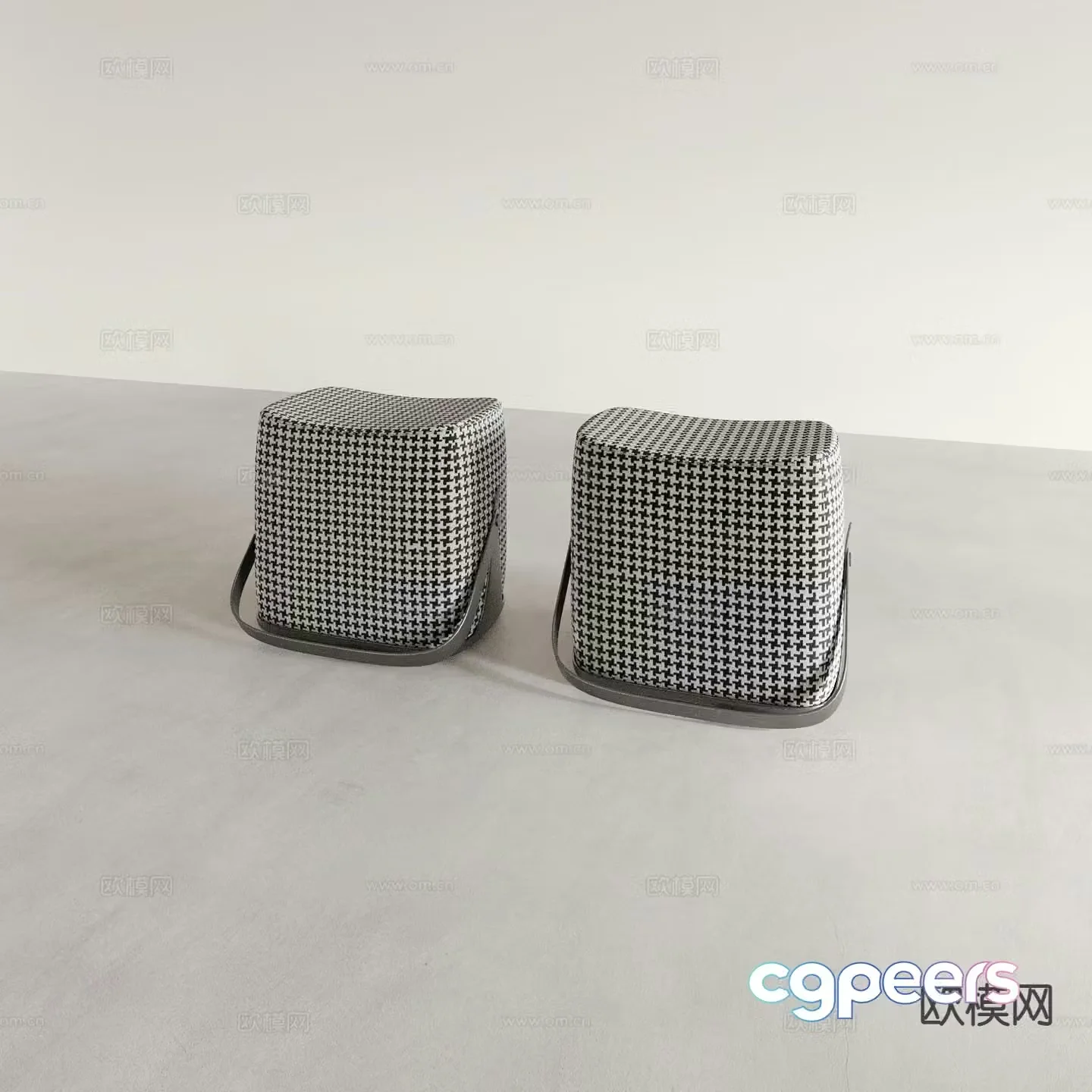 Stool Sofa Stool Shoe Changing Stool Piano Stool 3D Model