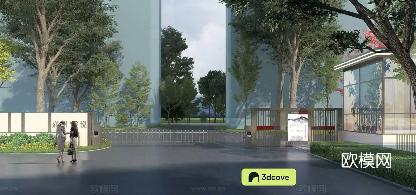 modern community gate