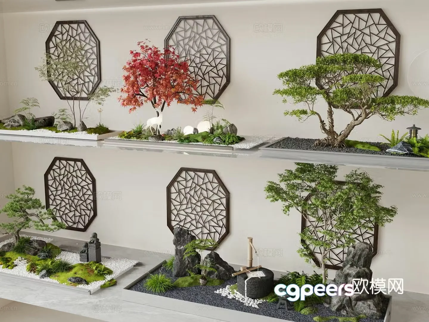 Landscape sketch Plant landscaping 3D model