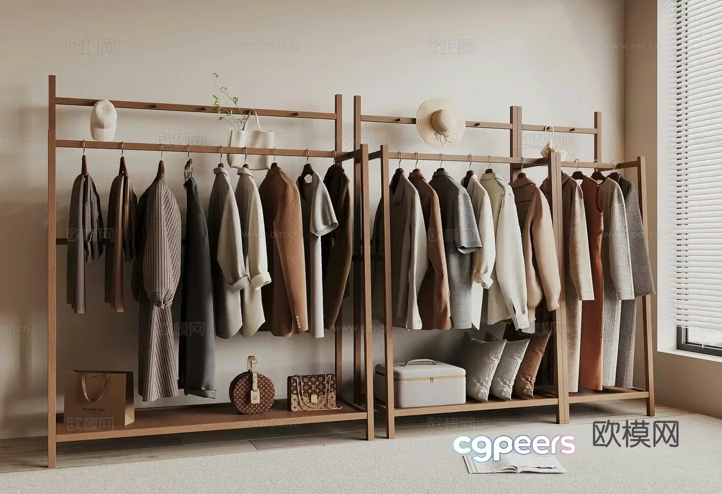 Modern clothes hanger 3d model